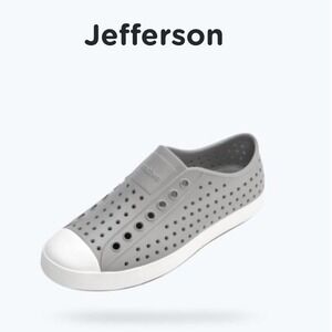 Native Jefferson Gray &‎ White Perforated Slip On Casual Shoes Mens 11